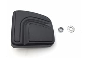 HASKULLE Black Small Airflow Groove Brake Pedal Pad for Harley Davidson Fat Bob FXDF Dyna Wide Glide Breakout FXSB CVO Sportster 1200 Seventy Two forty Eight Softail Deuce Softail FXST