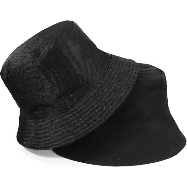 Faltbarer Fischerhut Schwarz – UV-Sonnenhut Mit Breiter Krempe, Wasserdicht, Für Outdoor