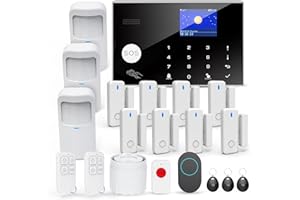 TUGARD Allarme Domestico Wireless WiFi, 20 Pezzi GSM 4G Sistema Antifurto di Sicurezza 120DB, Kit per la Casa, Compatibile con Alexa, Google Assistant
