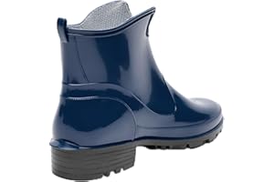 Ladeheid Bottes en Caoutchouc pour Femmes Courtes Imperméables Élégantes et Confortables LA-930
