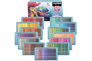 EiDevo 520 kolorowych kredek, ponumerowane, miękki rdzeń dla artystów o żywych kolorach, do szkicowania, cieniowania i kolorowania, zestaw kredek dla dzieci, dorosłych i artystów