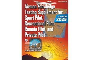 Airman Knowledge Testing Supplement for Sport Pilot, Recreational Pilot, Remote (Drone) Pilot, and Private Pilot FAA-CT-8080-2H: Flight Training Study & Test Prep Guide (Color Print)