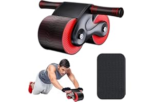 Homavit Rodillo abdominal, Ab Roller Wheel Exercise Equipmen, Rueda Abdominal de Rebote Automático，rodillo de rebote automático, entrenamiento abdominal para el hogar,