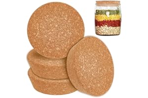 OLYCRAFT 4 pz Grandi Tappi di Sughero Tappi di Sugheri per Bottiglie 74-80mm Tappo di Sugheri Conici Coperchi di Barattoli di Sughero per Conserve Tappo Conici In Legno