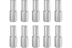 GUEEYUAW 10 Pièces Boulons Giletés à Double Extrémité M10 x 20 mm vers M12 x 20 mm, 304 Acier Inoxydable A2 V2A, Adaptateurs, Réducteurs (Longueur Totale : 40 mm)