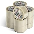 Merrimen Strong Heavy Duty Clear Packaging Tape - 12 Rolls (48MM x 66M) - Secure Sticky Sealing Tape for Parcel Boxes, Moving Boxes & Large Postal Bags - Ideal for Long Term Storage
