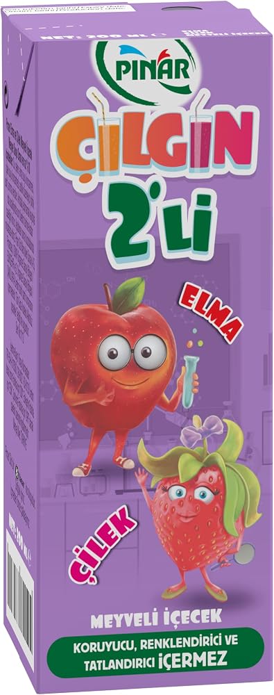 PINAR ÇILGIN İKİLİ ELMA ÇİLEK 200ML