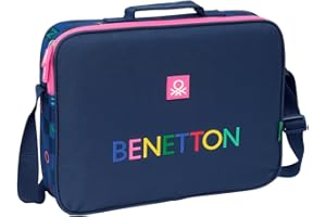 Safta BENETTON DAMERO - Cartera Extraescolares, Maletín Portatodo, Bandolera, Cómoda y Versátil, Calidad y Resistencia, 38x6x28 cm