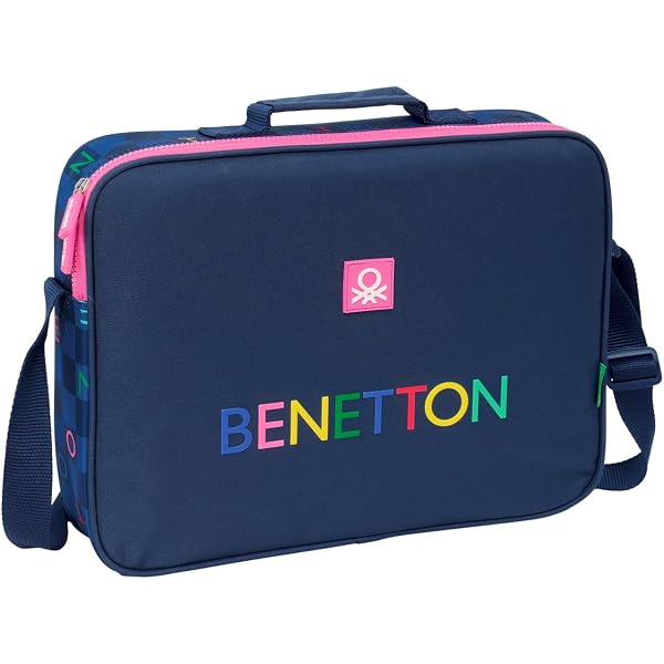 Safta Monaco NorTH Portafoglio Extrascolastico E Valigetta 38x6x28 Cm | Tracolla Regolabile, Poliestere Resistente, Blu Navy, M, 2 Anni Di Garanzia