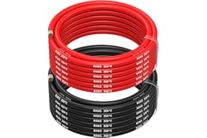 MMOBIEL 8 AWG Cable Eléctrico de Silicona - 8 Gauge (8,37mm²) Cable Cobre Estañado - 2 Cables Separados Rojo y Negro Cada Uno 5 m para Refrigeras, Climatizador, Batería Coche, Batería Soldadura