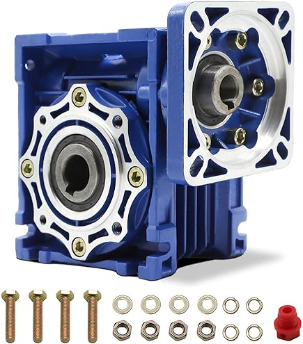 CNCTOPBAOS NMRV040 Worm Gearbox Speed Reducer Ratio 40:1 RV40 NMRV