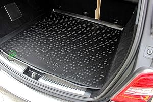 J&J AUTOMOTIVE | Tapis De Coffre Caoutchouc Premium Compatible avec Mercedes ML-Klasse W164 2005-2011, Protection pour Le Transport, Bord Haut, Antidérapant, Inodore, Toutes Saisons