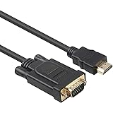 BENFEI HDMI zu VGA Konverter-Kabel 1,8m, HDMI zu VGA D-SUB 15 Pin M/M Unterstützung Volles 1080P umwandeln Signal von HDMI Ei
