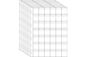 UNCLE PAUL Pages de Reliure de pièces 420 Poches - Accessoires pour Porte-Monnaie Fournitures de Collection de pièces de Monnaie 10 Feuilles CS03042