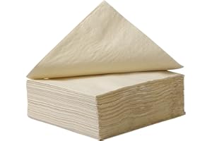LEKOCH 100 PCS Disposable Tree Free Bamboo Paper Napkins 100% Compostable and Eco 2 Ply Tissue Wedding Dinner Napkins 33 * 33CM