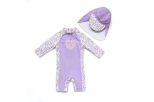 BONVERANO Traje de baño para bebés y niñas, Traje de baño Cremallera de una Pieza con protección Solar UPF 50+