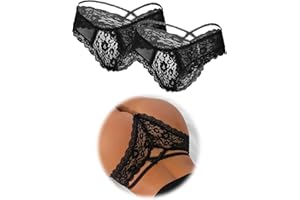 ohmydear Tangas Sexy para Mujer Tangas Mujer Pack 1/2/3er Bragas Brasileñas Mujer Ropa Mujer Talla Grande Lencería Sexy Mujer Erótica String Braguitas Culotte Transparente