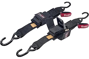 MAGMA 2 Correas de Sujeción con Hebilla y Ganchos. Cinchos | Cinchas de Amarre y Enganche para Remolque Moto Barco Lancha Quad ATV | Longitud Ajustable. Fuerza de Rotura: 700 Kgf/Unit…