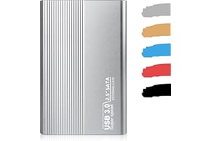 HAHHY Disque Dur Externe 1to, Disque Dur Externe USB3.0 HDD pour, PC, Windows, Xbox 360, Chromebook (1to,Argent)
