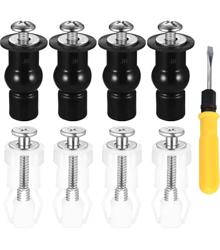 Set 2 Pz. Fissaggi per Sedile WC - Dadi in Gomma E Viti Di Fissaggio