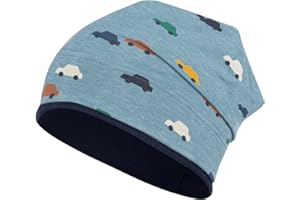 Smarilla Jungen Mütze Übergangsmütze Beanie Fahrzeuge Frühling Herbst Baumwolle