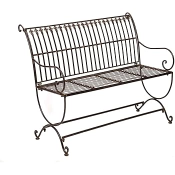 Amazon.de: Nostalgie Gartenbank Lilie Fleur de Lis Schmiedeeisen Eisen