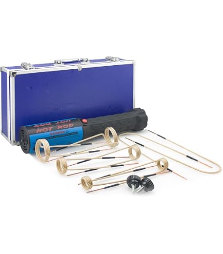 Magnetisches Induktionsheizgerät 1100W – Flammenlos Mit 10 Spulen – Für Rostige Schrauben & Muttern – Für Kfz-Werkstätten (blau)