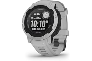 Garmin Instinct 2 Solar, Reloj Inteligente con GPS Resistente al Agua, Carga Solar, Funciones Deportivas, Pulsioximetría, Puntuación de Sueño y Notificaciones del Smartphone, Gris