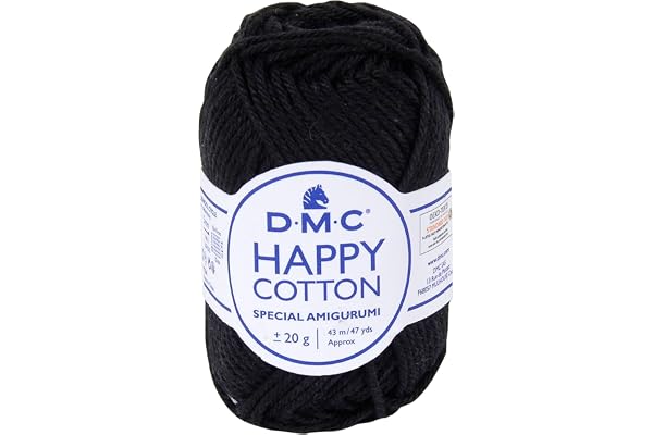 DMC - Happy Cotton - Spécial Amigurumi - 100% coton - Très doux et agréable à utiliser | Pelote de 20 g - 43 m | 49 coloris