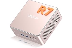 ‎GEEKOM GEEKOM [3-Jahren-Garantie] Mini PC A5 mit AMD Ryzen 7 5825U(Stärker als 7430U) | 2.5G LAN | Intel NUC Mini PC Windows 11 Pro | 16GB DDR4 + 512GB SSD | WiFi 6 & USB-C Mini Computer für Home & Office