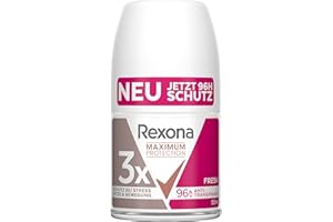 ‎REXONA Rexona Maximum Protection Deo Roll-On Fresh Anti Transpirant mit 3x Schutz bei Stress, Hitze & Bewegung 96 Stunden extremer Schutz 50 ml