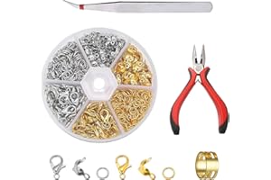 Collana Fai Da Te Chiusure A Catena Per Gioielli - Set Da 2 In Argento Con Moschettone Moschettoni Per Braccialetti - Foto 8