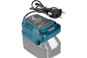 LIEBERWELL Cargador de Repuesto para Makta Batería de Professional de 18 V, Mini Cargador Rápido Portátil con Pantalla LED para Makita Batería de 18 voltios BL1815N BL1830 BL1840 BL1850B BL1860 (para Makita)