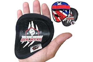 THE UGLY MONKEY GYM WEAR Fitness Handschuhe Herren Damen Grip Pads Griffpads Krafttraining Griffpolster Kraftsport Gym Pull up Hantel 1 Paar Neopren Trainingshandschuhe - Workout Gloves Bodybuilding Griff.