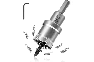 SAIBOO 30mm Otwornica z Twardego Metalu Otwornica TCT Wiertło z Twardego Metalu do Stali Nierdzewnej, żelaza, Stopu, Miedzi, Aluminium