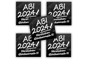 Play-Too 5 Aufkleber Flaschenetikett Etikett Abi Abitur Reifeprüfung Tafel Schwarz 2024