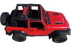 Koverz Neoprene Roll Bar Cover Padding Compatible with 2-Door Jeep Wrangler JL 2018-Present - Black