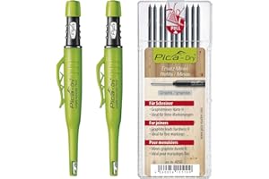 vasalat Pica Dry marker do głębokich otworów, grafitowy, 2 sztuki, z 10 wkładami zapasowymi, 3-częściowy