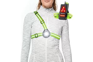 ‎TOPWARD Topward Lauflicht, Lauflampe Joggen Brustlampe, 90°Verstellbarer Abstrahlwinkel, 500 Lumen, 360°reflektierendes Band, wiederaufladbar per USB-C, wasserdicht, einstellbar, Laufen Licht Jogger Lampe