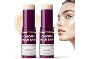 FRUITWEALTH 2PCS Calcium Multi Balm, Calcium Volume Multi Balm, Pure Collagen Wand Stick for Face, Korean Collagen Stick Anti-Aging, Hydrating, Suitable for Eyes, Face, Neck