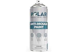 POLAR SPECIALIST COATINGS Polar Anti Mould Spray Paint Clear - 400ml | Invisible Mould Resistant Paint for Internal Bathroom, Kitchen Walls & Ceilings | Long Lasting Protection for Indoor Use | Easy To Apply