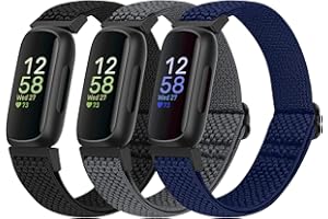 Bcuckood Bransoletka kompatybilna z Fitbit Inspire 3/Inspire 2/Inspire/Inspire HR/Ace 2 / Ace 3, elastyczna, regulowana, bransoletka zastępcza, dla kobiet, mężczyzn, dzieci, rozciągliwa, miękka,