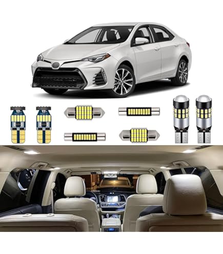 AUTOGINE 6 Piece White Interior LED Lights Kit For Toyota Corolla - View #2