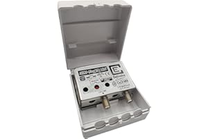 ELETTRONICA CUSANO ASS30-UReg(5G)/1OUT - Amplificatore Antenna TV con Filtro 5G, Amplificatore Antenna da Palo, 1 Ingresso UHF, Guadagno 30dB, Amplificatore Antenna 1 Uscita, Tele-Alimentazione 12 Volt, Made in Italy