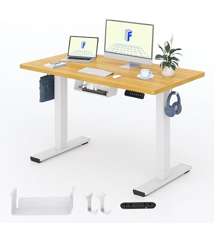 FlexiSpot PR1206-Maple メープル 120x60cm FLEXISPOT Lift Desk 120 x 60, Complete Board, Height 75-110 cm