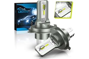 Sycreek Bombillas H4 LED Coche,16000LM 6500K Blanco Frío IP68 Impermeable Coche Faros Delanteros Plug y Play,Reemplazo de Halógena y Xenón Kit,2 Lámparas H4