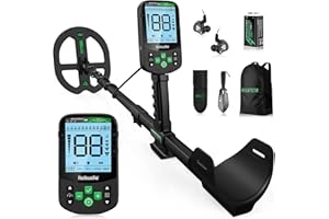 HAZLEWOLKE 120 CM MAX Profondità Massima Metal Detector Professionale Oro, Bobina Impermeabile Da 11''DD, Metaldetektor ad Alta Sensibilità, Modalità Professionale 5 con Pinpoint