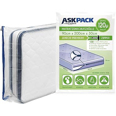 Plastic Matrashoes - Matrashoes 140x200 cm (Dikte 30 cm) - Bescherm uw matras - Matrashoes Perfect voor opslag, verhuizing - Met rits