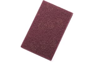 Oumefar Scouring Pad, 5Pcs Abrasive Hand Scouring Pad Scotch Brite Industrial Scouring Pads Kitchen Abrasive Scouring Pad Cleaning Pads Abrasive Finishing Pads for Polishing Cleaning (Red)