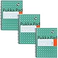 Pukka Pad, A5 Squared Jotta Book 3-Pack – 21 x 14.9cm - Wirebound Notebook with 5mm Squares on 80GSM White Paper with Perfora